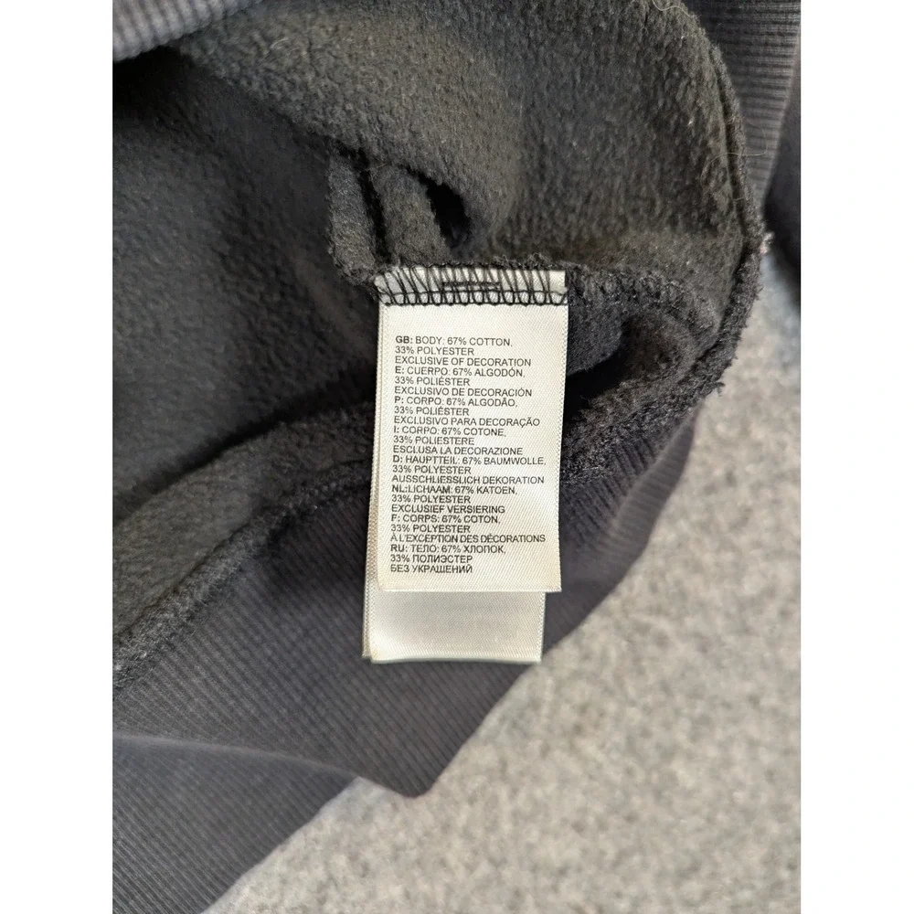 North‎ Face Men Grizzly Bear Mountain Graphic Hoodie Black Sleeve Logo M #2339
